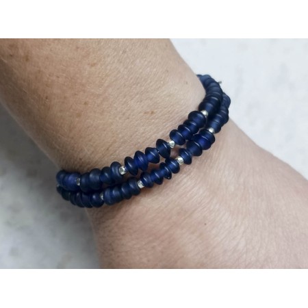 Blue Stone Wrap Bracelet